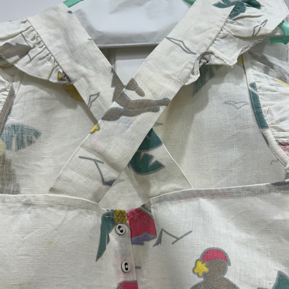 NWT Cropped Linen Top